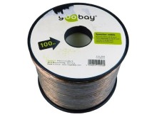 Dvojlinkový kabel 2x0,75mm² klubo 100m průhledný