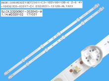 LED podsvitní pásky pro 32" LCD TV – sada 2x 575 mm DLED TOTAL ARRAY SJ.CX.D3200601-3030HS-M