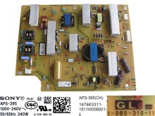 Napájecí zdrojová deska LCD modulu APS-395 / 1-980-310-11 / POWER SUPPLY BOARD 147463311