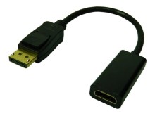 Redukční kabel DisplayPort samec na HDMI samice 12,5 cm