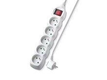 Prodlužovací kabel 3m s 5 zásuvkami a vypínačem Geti GEC53S