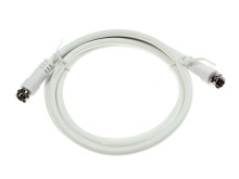 Satelitní anténní kabel účastnický 1,5 m s F konektory, bílý