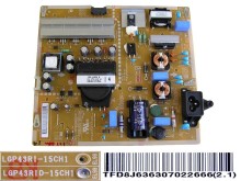 Napájecí zdrojová deska LCD LED TV EAY63630702 / EAX66232501 / LGP43RID-15CH1