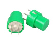 KS01B mikrospínač pro PCB s kulatým zeleným tlačítkem