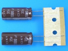 Elektrolytický kondenzátor 1000uF 35V 105°C s nízkou impedancí Nippon KY