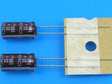 Elektrolytický kondenzátor 100uF 35V 105°C Nippon KZM low ESR