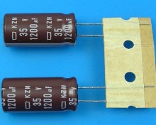 Elektrolytický kondenzátor 1200uF 35V 105°C Nippon KZM low ESR