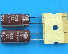 Elektrolytický kondenzátor 820uF 25V 105°C Nippon KZM low ESR