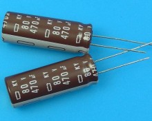 Elektrolytický kondenzátor 470uF 80V 105°C s nízkým ESR Nippon KY