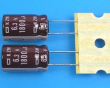 Elektrolytický kondenzátor 1800uF 6,3V 105°C Nippon KZM low ESR