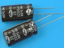 Elektrolytický kondenzátor 2200uF 25V 105°C Samwha RD