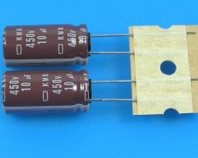 Elektrolytický kondenzátor 10uF 450V 105°C Nippon KMQ