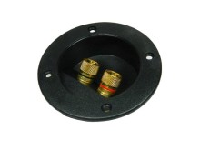 Audio reprosvorka RSA-3 2x kulatá zlatá, průměr 74 mm