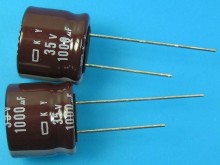 Elektrolytický kondenzátor 1000uF 35V 105°C low ESR Nippon KY