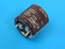 Elektrolytický kondenzátor 220uF 200V 105°C s vysokým rippel proudem Nippon CHA