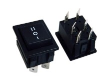 Kolébkový vypínač ARCOLECTRIC C1570ALAAD černý ON-OFF-ON 3 polohy