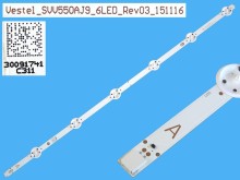 LED podsvícení LCD panelu 533mm s 6 LED diodami