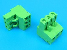 Rozpojovací svorkovnice na kabel 3 póly zelená 5,08mm 15A TBW-5-3P/GN