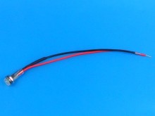 LED kontrolka plochá zelená 12V s montážním otvorem Ø5,2 mm