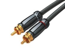 2x CINCH audio kabel 2,5m s dvojitým stíněním a pozlacenými konektory