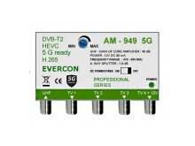 DVB-T2 anténní zesilovač AM-949 s 4 výstupy a 40dB zesílením