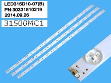 Sada LED podsvitu 636mm pro LCD TV 32" 3 kusy - LED315D10-07