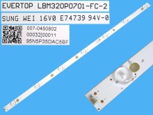 LED podsvětlení LCD panelu 615mm, 7LED D-LED typ LBM320P0701-FC-2