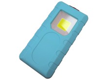 Plochá pracovní LED svítilna 3W COB s magnetem a klipem, 3x AAA