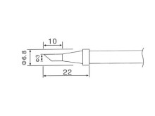 Pájecí hrot C1-3 s průměrem 0,3 mm pro páječky ZD-30C a další