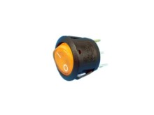 Kolébkový vypínač kulatý SCI R13112B02BY2N2 oranžový ON-OFF