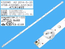 LED podsvětlení 620 mm s 8 LED diodami pro LCD panely