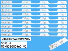 LED podsvícení sada pro Thomson 55HR330M04 s 9 pásky DLED TOTAL ARRAY