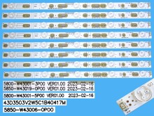 LED podsvícení LCD panelu 43" sada 8 pásků 5800-W43001-3P00 DLED TOTAL ARRAY