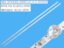 LED podsvitní sada 2 pásky 804mm pro Thomson 43" LCD TV