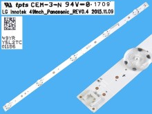 LED podsvícení 510 mm, 5 LED diod, LG Innotek 49" LCD panel