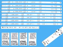 Sada LED podsvitu pro LCD TV LG 49" AGF79047302AL s 8 pásky