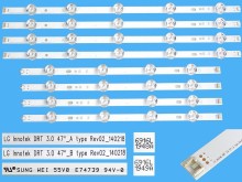 LED podsvitní sada pro 47" LCD TV LG AGF78401001 a AGF78400901AL, 8 pásků