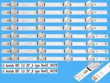 Kompletní LED podsvit sada pro LG 39" LCD panel AGF78400501AL s 8 pásky