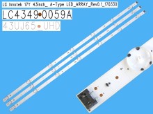Sada LED podsvícení pro LG LCD TV 43" s 3 pásky 828mm AGF78899501AL náhrada