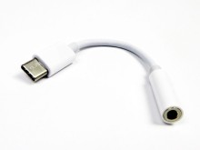 Adaptér USB-C na 3,5mm jack pro sluchátka, bílý