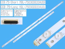 LED podsvícení sada 1530mm pro 75" LCD TV Sony CCB75Short + CCB75Long