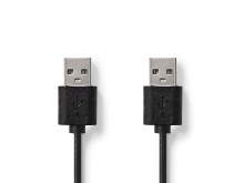 USB 2.0 kabel s konektory A/A, délka 1 m, černý