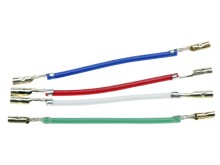 propojovací vodiče pro gramofonový headshell sada 4 ks 40mm