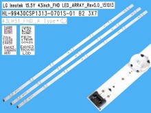 Sada LED podsvícení LCD panelu LG 43" AGF79103401 3 pásky DLED TOTAL ARRAY