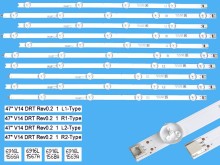LED podsvitní sada pro LG 47LN-V14AL 10 pásků DLED TOTAL ARRAY 47" V14 DRT Rev0.2