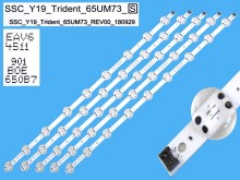 Sada LED podsvitu 715mm pro LCD TV LG AGM76909501, 5 kusů