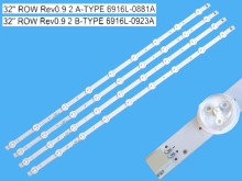 LED podsvícení sada 4 pásky 648mm pro LG 32LS LCD panel