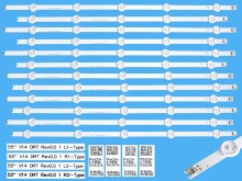 LED podsvícení sada 12 pásků pro 55" LCD TV Philips / LG DLED TOTAL ARRAY V14 DRT Rev0.01