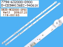 LED podsvitní sada 32" LCD panel - 2 pásky 543mm DLED TOTAL ARRAY 5835-W32000-0P60 Ver1.1