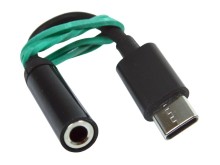 Adaptér USB-C na 3,5mm jack pro sluchátka, černý